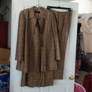 coat, dress and pants set